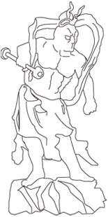 仁王像　イラスト